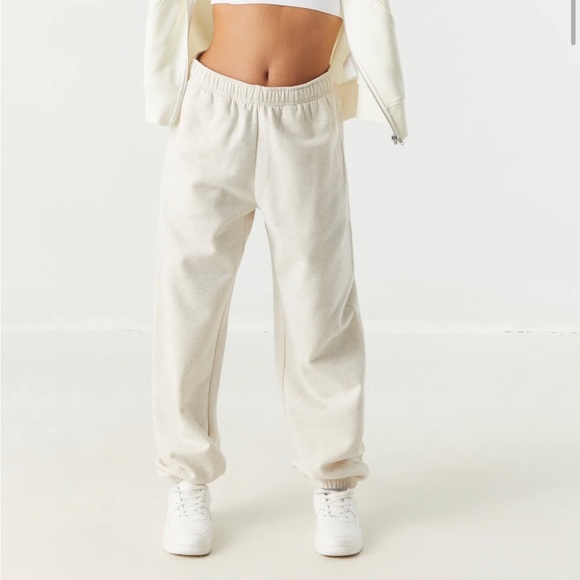 Ivory Fleece Joggers - Picture 2 of 5
